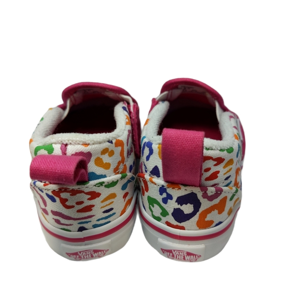 Vans Slip On V Rainbow Leapord Toddler Size 6 - Picture 4 of 7